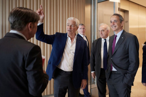 H συνάντηση Μητσοτάκη με τον CEO της JP Morgan Chase